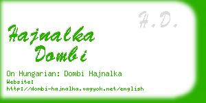 hajnalka dombi business card